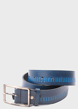 Синий ремень Bikkembergs с логотипом, фото