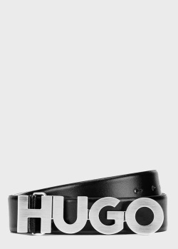 Ремінь зі шкіри Hugo Boss Hugo з пряжкою у формі логотипу, фото