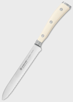 Универсальный нож Wuesthof Classic Ikon Creme 14см с зазубринами, фото