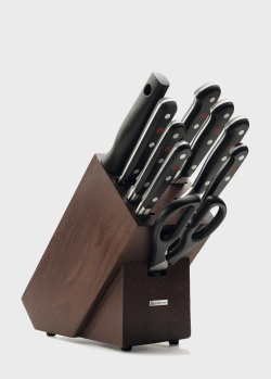 Набор ножей Wuesthof Classic 10пр с деревянной подставкой, фото