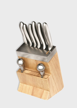 Набір ножів з бамбуковою підставкою TB Groupe Le Couteau Du Chef 7 предметів, фото