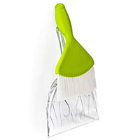 Совок и щетка для уборки Qualy Sweepie Sparrow зеленого цвета, фото