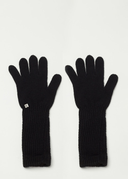 Черные перчатки Kocca с кашемиром, фото