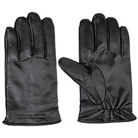 Чоловічі рукавички Emporio Armani із гладкої чорної шкіри, фото