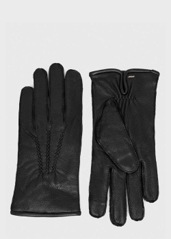 Перчатки из кожи Hugo Boss с кашемировой подкладкой, фото