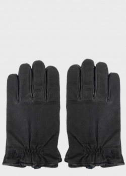 Чоловічі рукавички на гумці Polo Ralph Lauren чорного кольору, фото