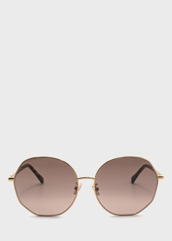 Сонцезахисні окуляри Jimmy Choo круглої форми із золотистою оправою, фото