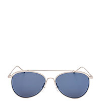 Солнцезащитные очки Calvin Klein в серебристой оправе, фото