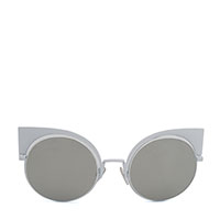 Солнцезащитные очки-бабочки Fendi в оправе светло-серого цвета, фото