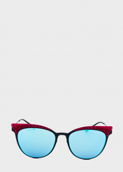 Солнцезащитные очки Italia Independent с вставкой красного цвета, фото