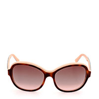 Солнцезащитные очки Salvatore Ferragamo в коричневой оправе овальной формы, фото