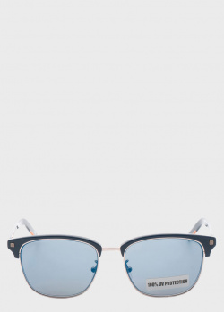 Прямокутні окуляри Ermenegildo Zegna із синьою оправою, фото