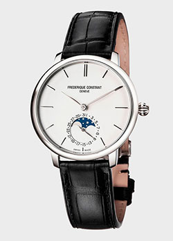 Часы Frederique Constant Slimline Moonphase Silver Dial FC-703S3S6, фото