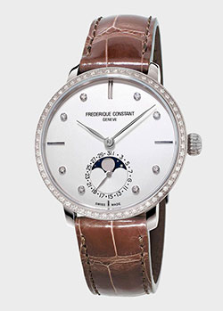 Часы Frederique Constant Slimline Moonphase Silver Dial Automatic FC-703SD3SD6, фото