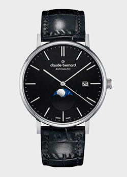 Часы Claude Bernard Slim Line Moon Phase Automatic 80501 3 NIN, фото