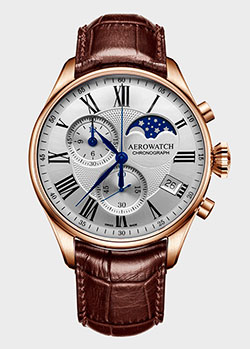 Часы Aerowatch Les Grandes Classiques Chronographe Phases de Lune 78990RO03, фото