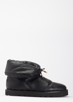 Жіночі черевики 7AM із м'якої чорної шкіри, фото