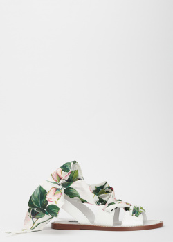Білі сандалі Dolce&Gabbana зі стрічками, фото
