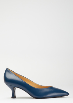 Туфлі-човники Giovanni Fabiani зі шкіри синього кольору, фото