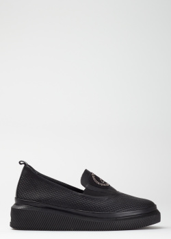 Туфлі на платформі Lab Milano із чорної шкіри, фото