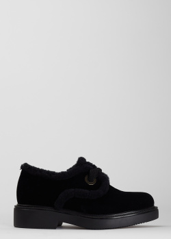 Велюрові туфлі Giovanni Fabiani з хутряною устілкою, фото