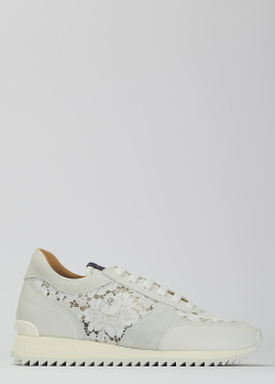 Кросівки з мереживом Le Silla Claire білого кольору, фото
