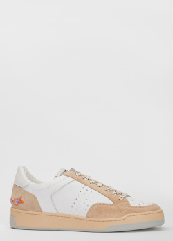 Білі кросівки Meline з вишивкою у вигляді зірок, фото