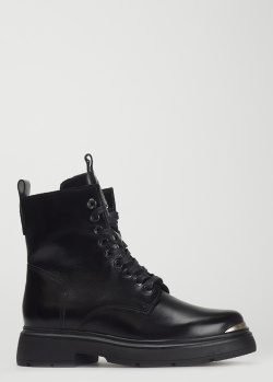 Ботинки из гладкой кожи Mjus черного цвета, фото