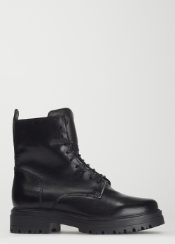 Черные ботинки Mjus из мелкозернистой кожи, фото