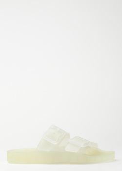 Белые шлепанцы Balenciaga с двойным ремешком, фото
