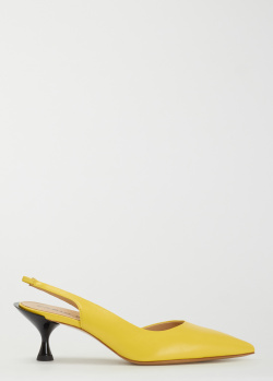 Желтые слингбеки Fabio Rusconi из гладкой кожи, фото