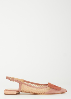 Пудровые слингбеки Fabio Rusconi с острым носком, фото
