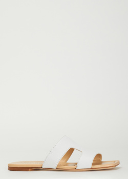Шльопанці зі шкіри Fabio Rusconi з квадратним носком, фото