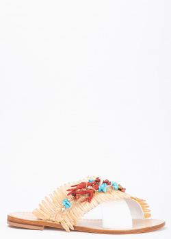 Женские шлепанцы Eddicuomo с цветным декором, фото