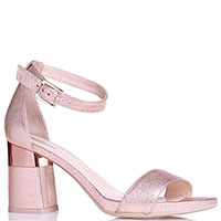 Розовые босоножки Nero Giardini на устойчивом каблуке, фото