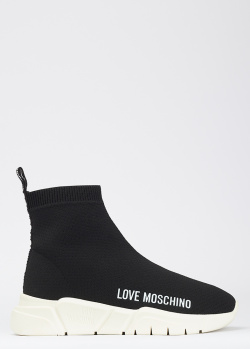 Текстильні черевики Love Moschino чорного кольору, фото
