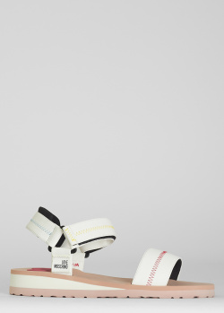 Білі сандалі Love Moschino на липучках, фото