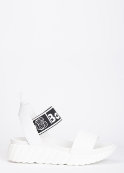 Белые сандалии Baldinini с логотипом, фото