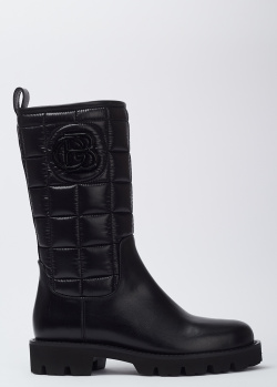 Кожаные сапоги Baldinini черного цвета, фото