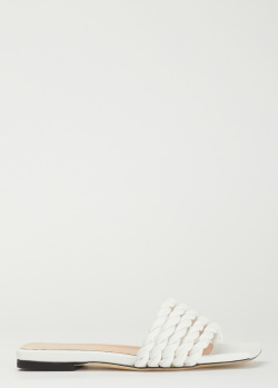 Плетені шльопанці Evaluna білого кольору, фото