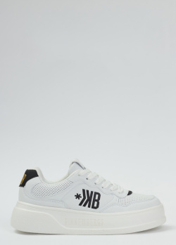 Кросівки з логотипом Bikkembergs білого кольору, фото