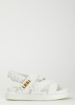Стеганые сандалии Loriblu белого цвета, фото