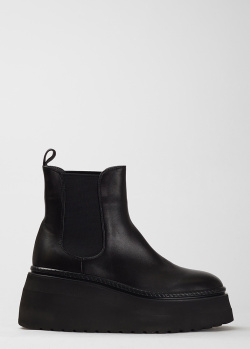 Кожаные черные ботинки Fru.it на высокой платформе, фото
