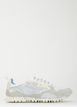Сірі кросівки Premiata Runsead із брендовою нашивкою, фото
