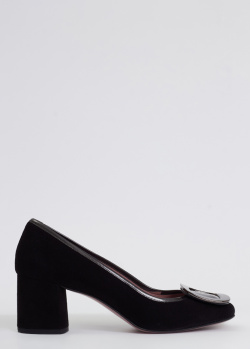 Замшеві туфлі Albano із декором-пряжкою, фото