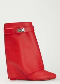 Красные сапоги Givenchy на танкетке, фото