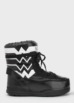 Черные ботинки Bogner La Plagne с геометрическим принтом, фото