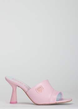 Розовые мюли Chiara Ferragni с квадратным носком, фото