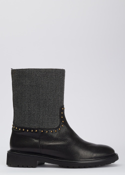 Чорні черевики Doucal's з декором-заклепками, фото