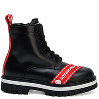 Черные ботинки Dsquared2 с брендовой полоской, фото